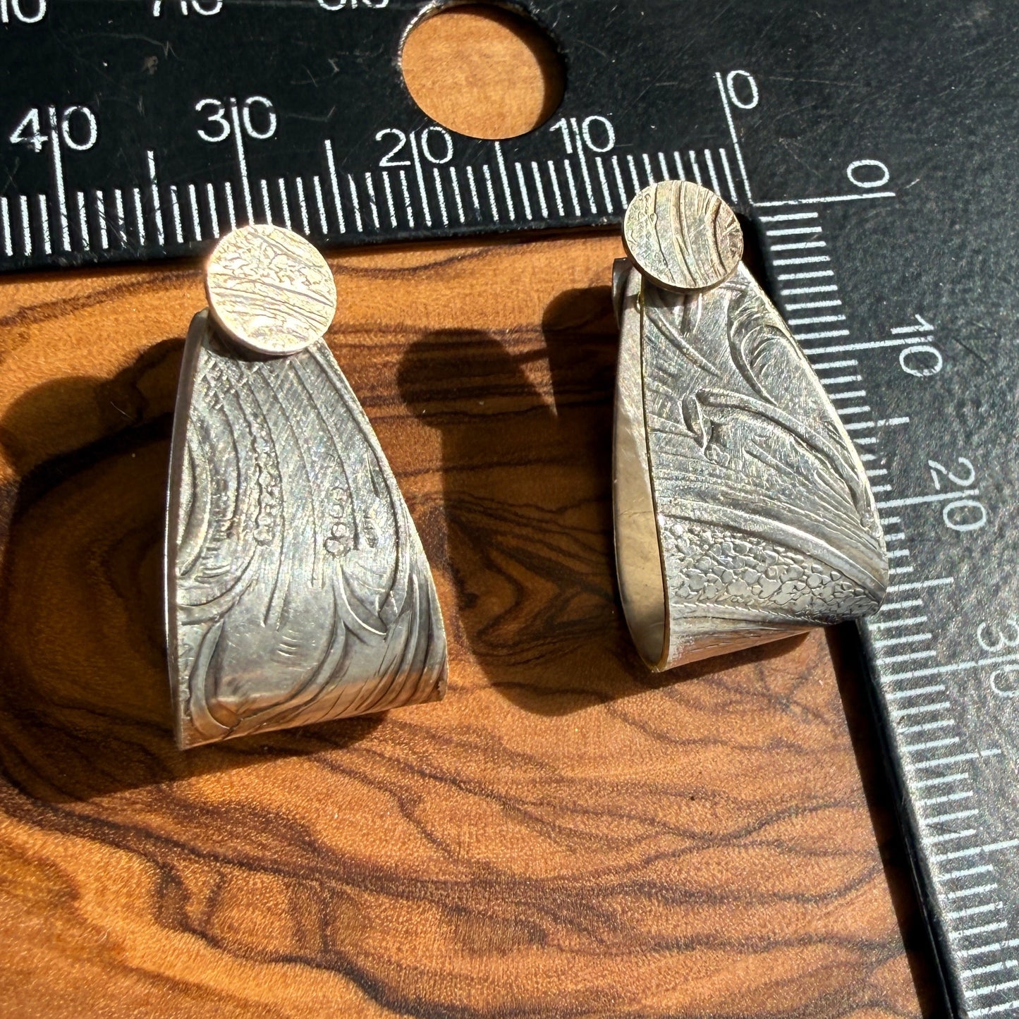 Silver Cuff Earrings - Large