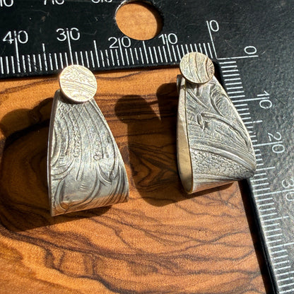 Silver Cuff Earrings - Large