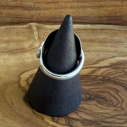 Salt Spoon Saddle Ring - Hammered Texture
