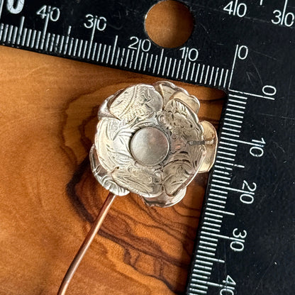 Silver Flower on copper stem