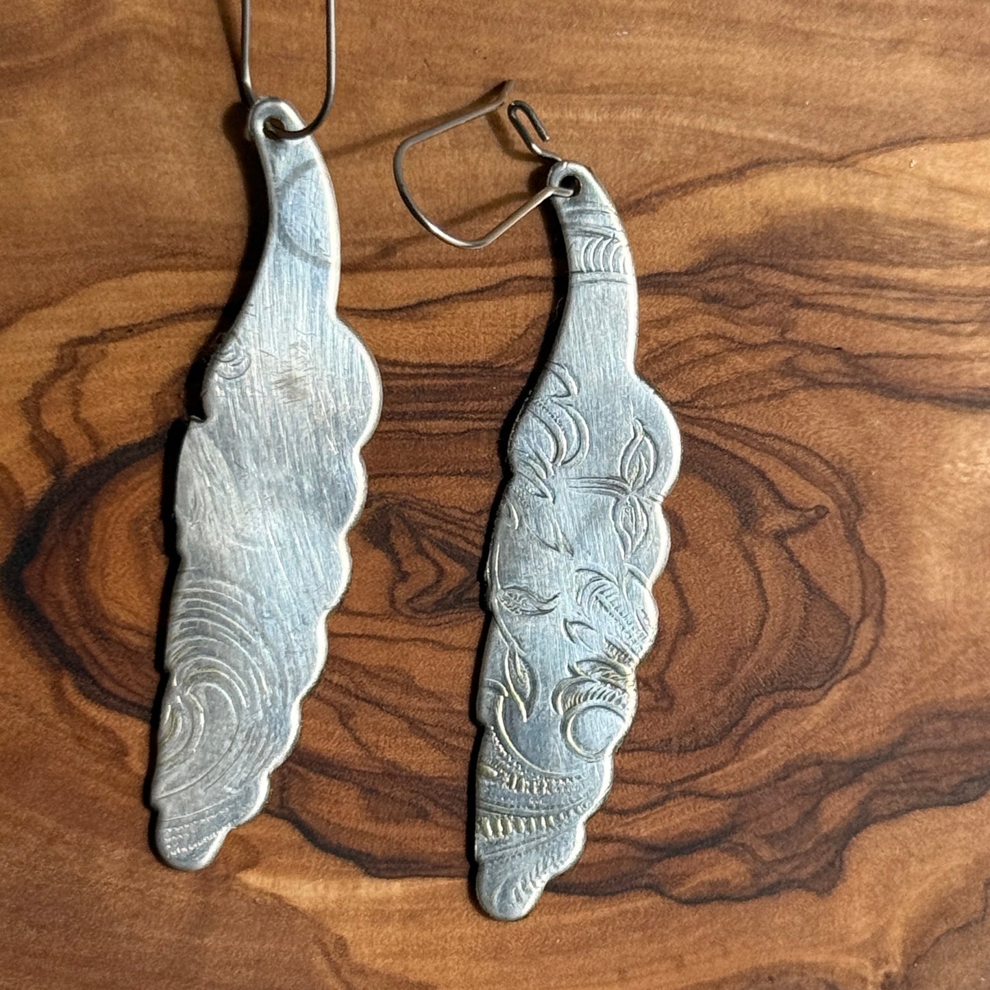 Silver Feather Earrings