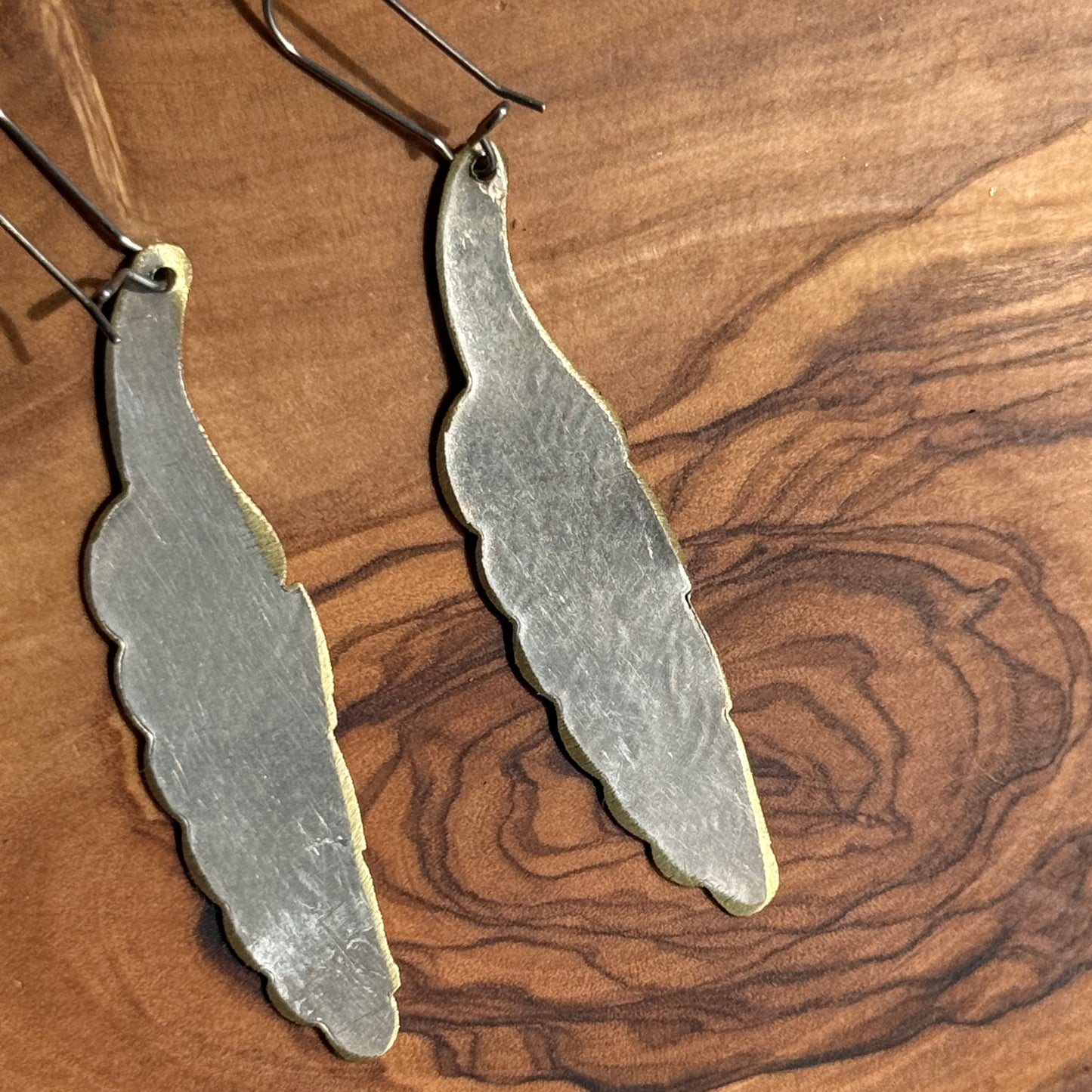 Silver Feather Earrings