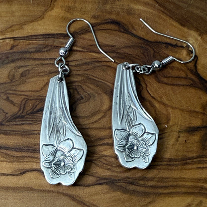 Silver Spoon Daffodil Earrings