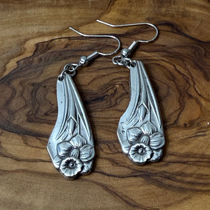 Silver Spoon Daffodil Earrings