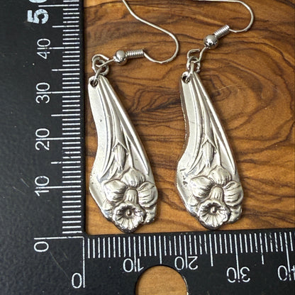 Silver Spoon Daffodil Earrings