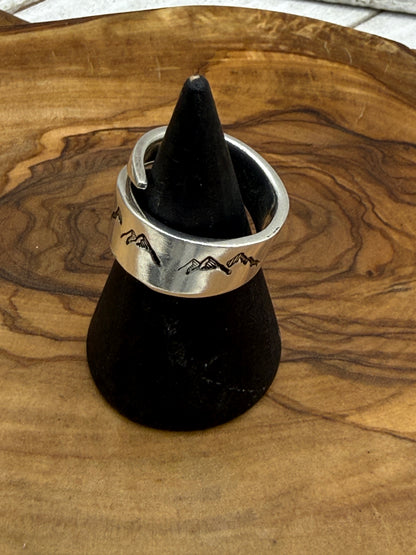 Serving Fork Tine Ring With Flowers