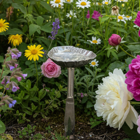 Garden Bee Bath Stake