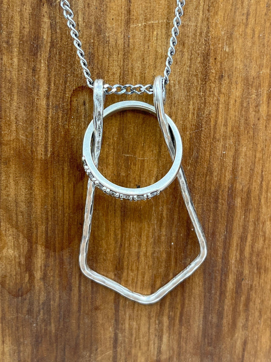 Sterling Silver Ring Keeper Ring Holder Pendant Necklace