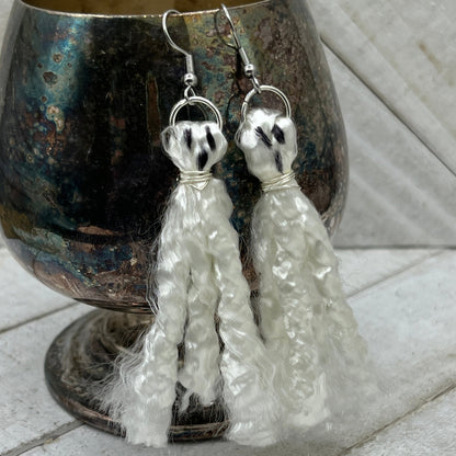 Ghost Earrings from Rock Climbing Rope