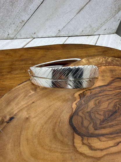 Silverware feather bracelet