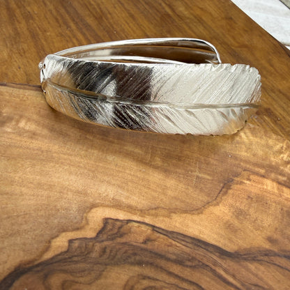 Silverware feather bracelet