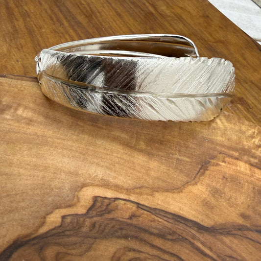 Silverware feather bracelet