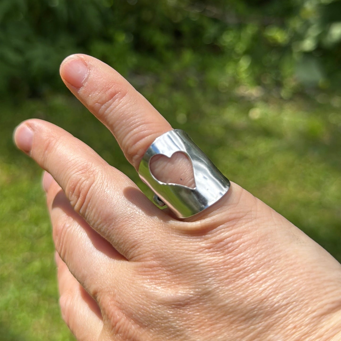 Silver Spoon Ring with Heart