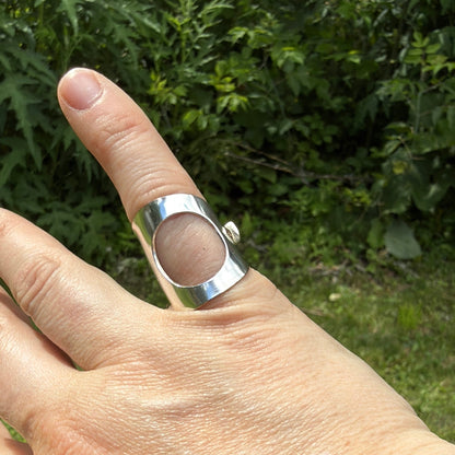 Silver Spoon Ring with circle
