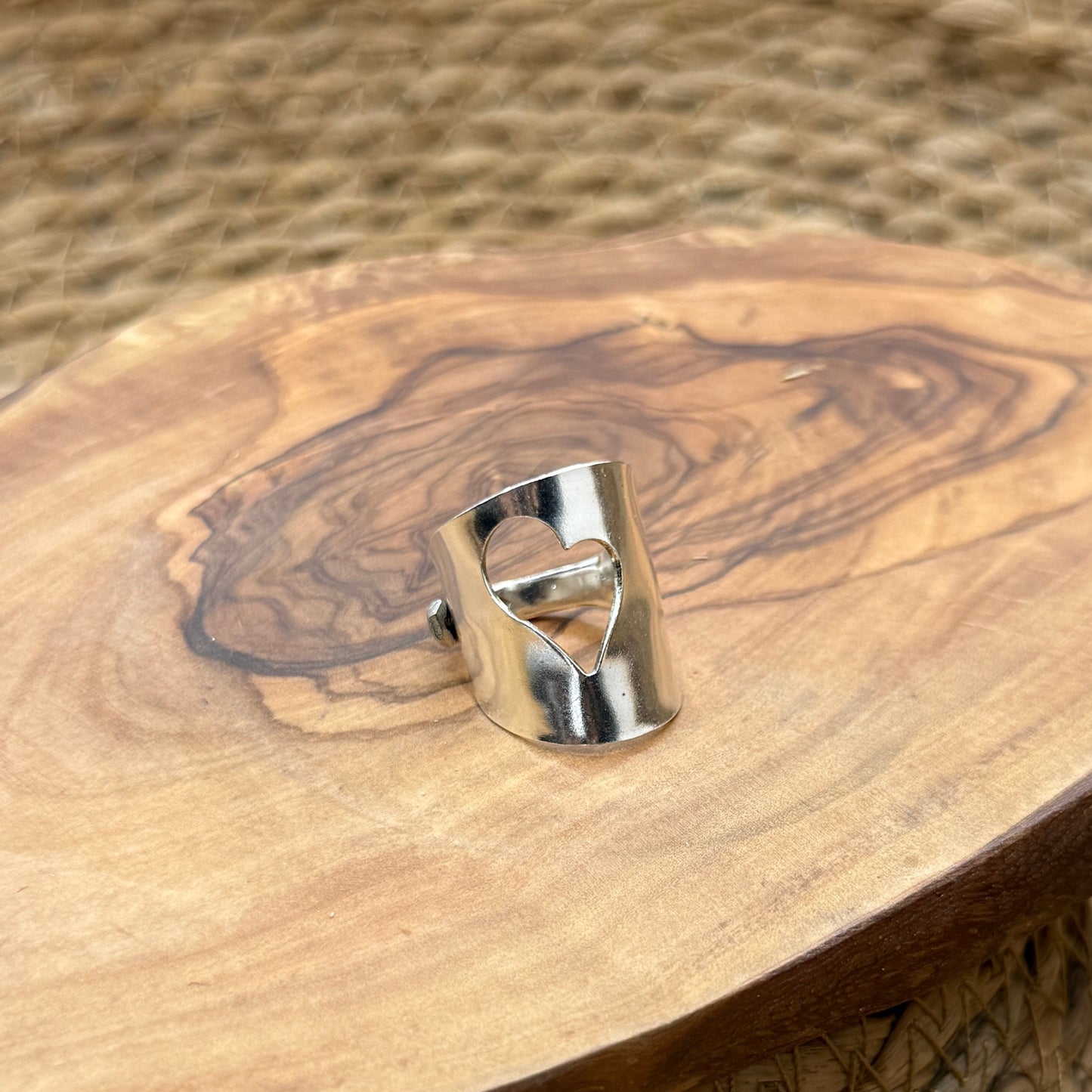 Silver Spoon Ring with Heart