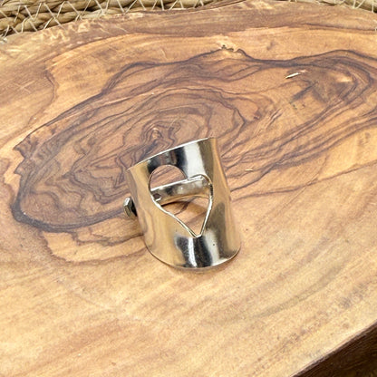Silver Spoon Ring with Heart
