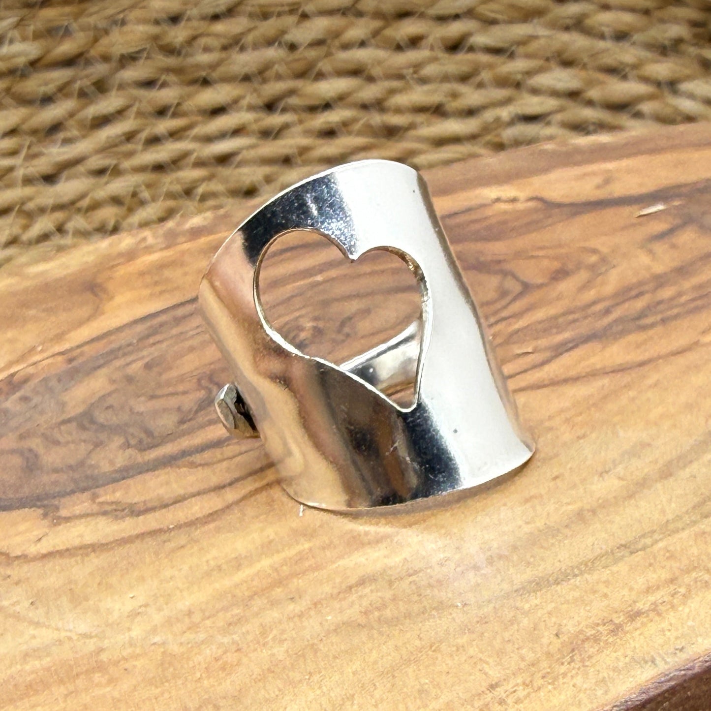 Silver Spoon Ring with Heart