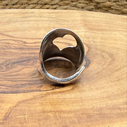 Silver Spoon Ring with Heart