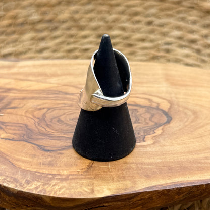 Silver Spoon Ring with circle