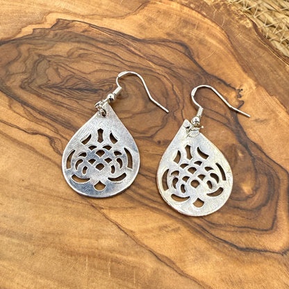 Silver Serving Tray Earrings