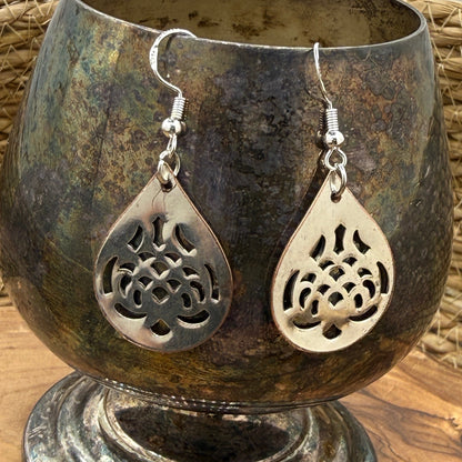 Silver Serving Tray Earrings