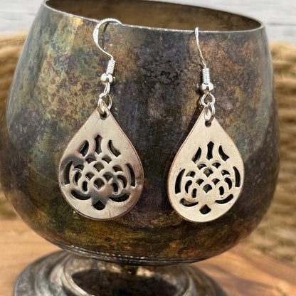 Silver Serving Tray Earrings