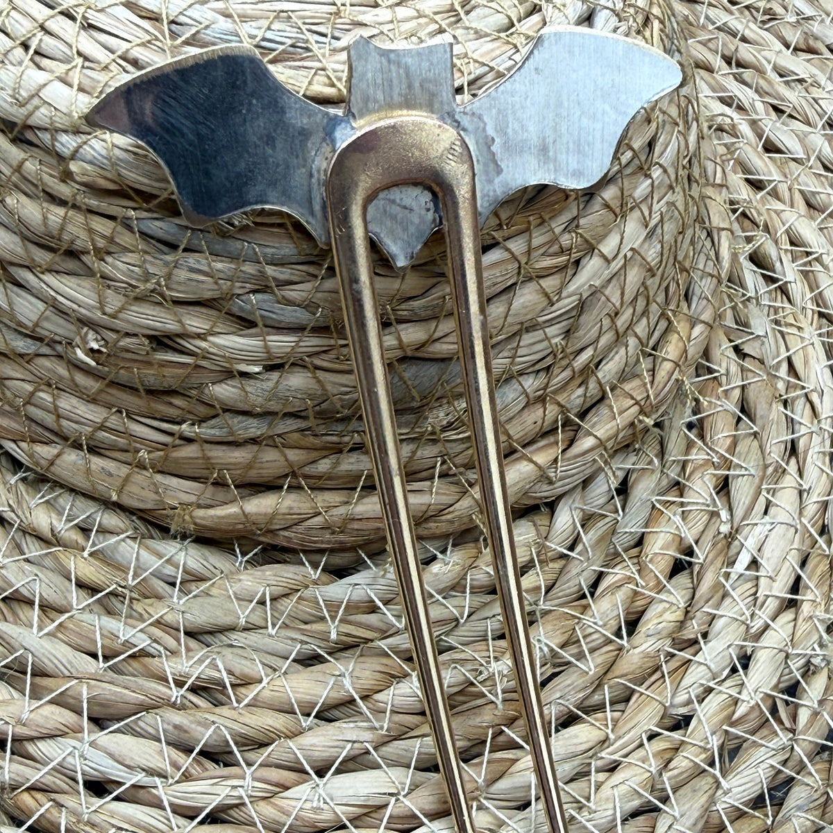 French Hair Pin - Bat