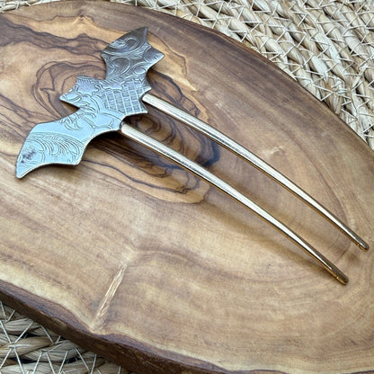 French Hair Pin - Bat