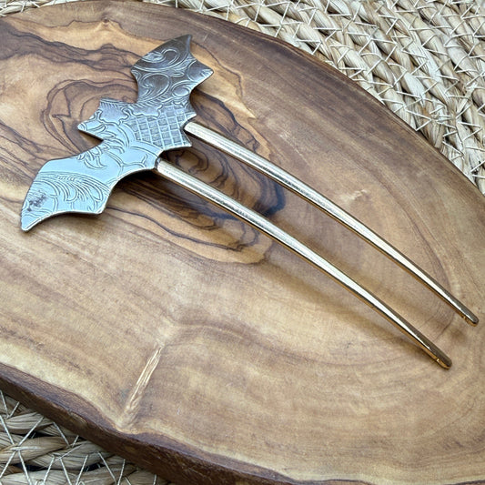 French Hair Pin - Bat