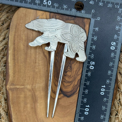 French Hair Pin - Bear