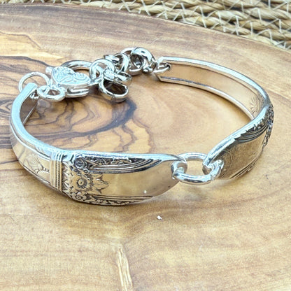 Silver Bracelet Adjustable "First Love Pattern"
