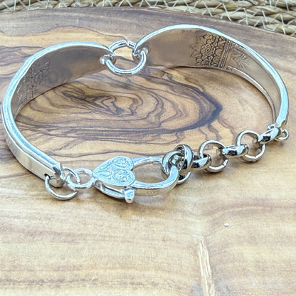 Silver Bracelet Adjustable "First Love Pattern"