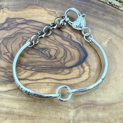 Silver Bracelet Adjustable "First Love Pattern"