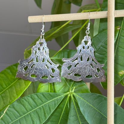 Silver Tray Earrings
