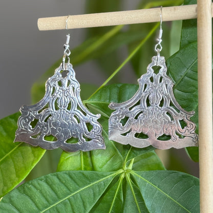 Silver Tray Earrings