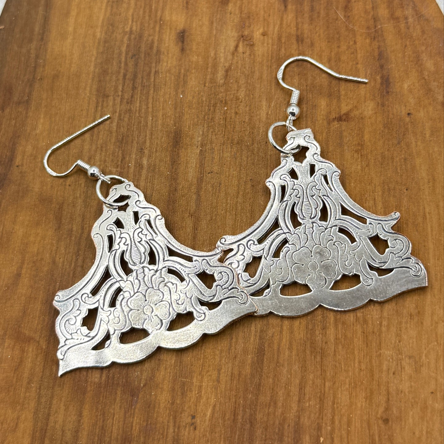 Silver Tray Earrings