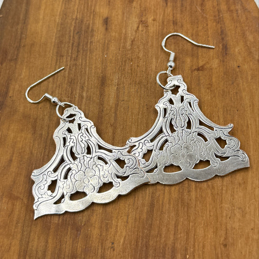 Silver Tray Earrings