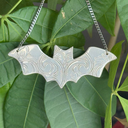 Silver Bat necklace