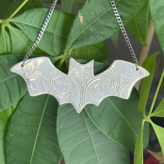 Silver Bat necklace