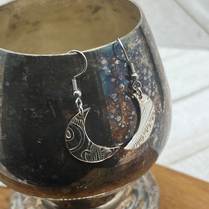 Silver Moon Earrings