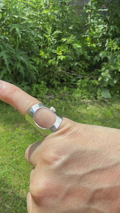Silver Spoon Ring with circle