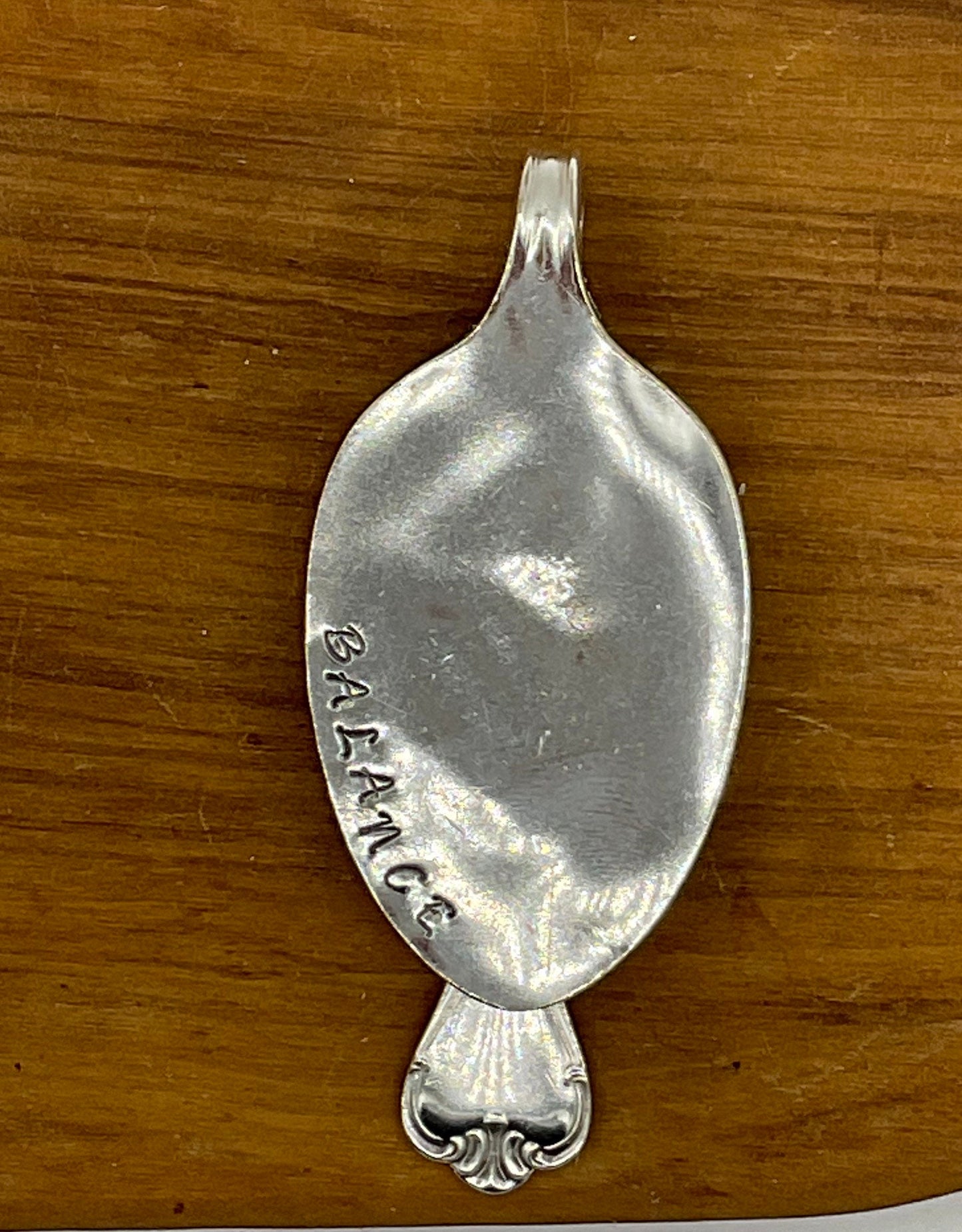 Silver bookmark made from antique vintage silverware with your word of the year. Metal bookmark, Gift for Book Lover, Reader, Journal