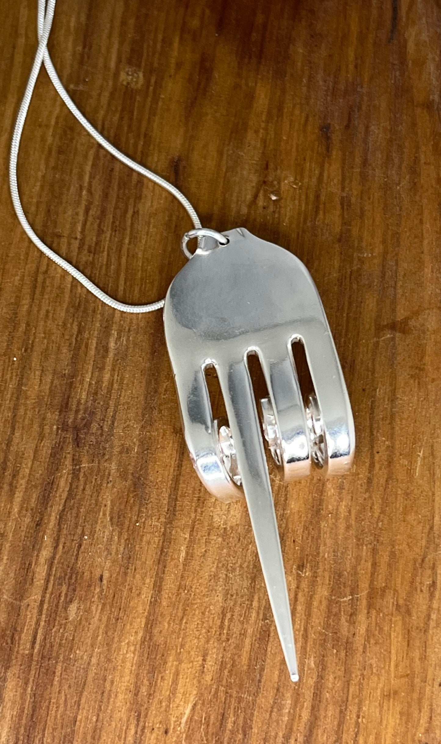Fork You fork pendant made from vintage silver plated silverware. Gift for friend. Unique pendant. Fork you.